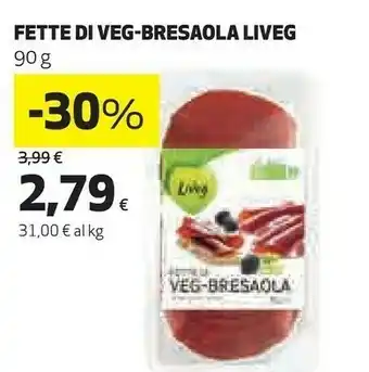 Coop Liveg Fette Di Veg Bresaola 90 G(ml) offerta