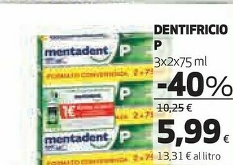 Coop Mentadent Dentifricio P offerta