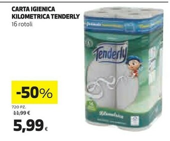 Coop Tenderly Carta Igienica Kilometrica offerta