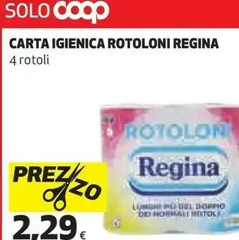 Coop Regina Carta Igienica 4 Rotoloni offerta