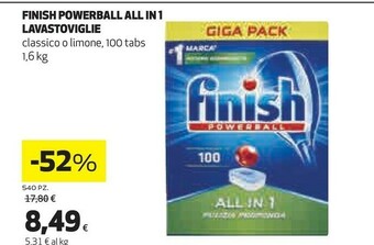 Coop Finish Powerball All In 1 Lavastoviglie offerta