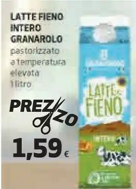 Coop Granarolo Latte Fieno Intero Pastorizzato 1000ml offerta