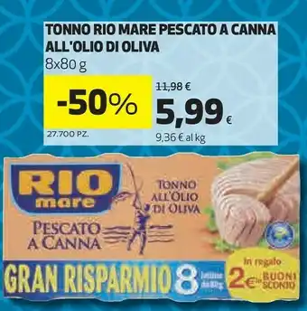 Coop Rio Mare Tonno All'Olio Di Oliva 80 G(ml) offerta