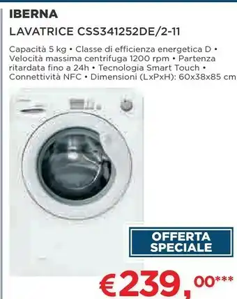 Ipercoop Iberna Lavatrice CSS341252DE/2-11 offerta