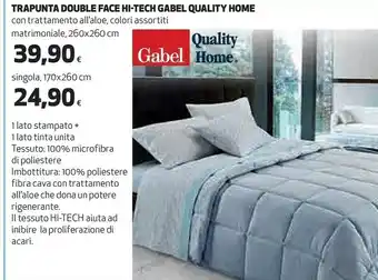 Gabel Trapunta Double Face Hi-tech Quality