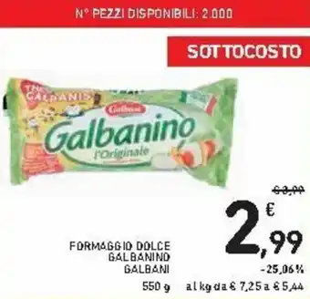 Spazio Conad Galbani Galbanino Formaggio Dolce 550g offerta