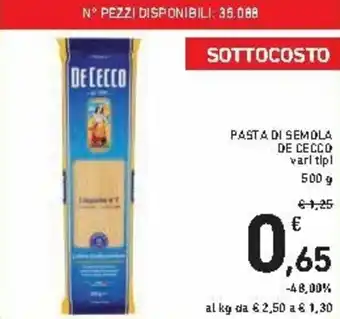 Spazio Conad De Cecco Pasta di Semola 500g offerta