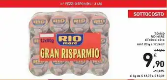 Spazio Conad Rio Mare Tonno 80g x 12 pezzi offerta