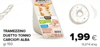 Tigre TRAMEZZINO DUETTO TONNO CARCIOFI ALBA gr 150 offerta