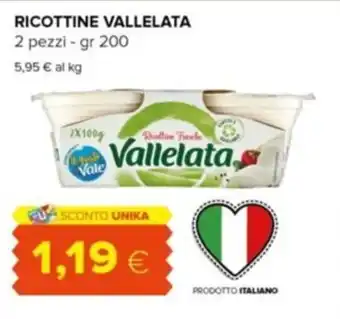Tigre RICOTTINE VALLELATA 2 pezzi - gr 200 offerta