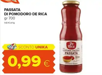 Tigre PASSATA DI POMODORO DE RICA gr 700 offerta