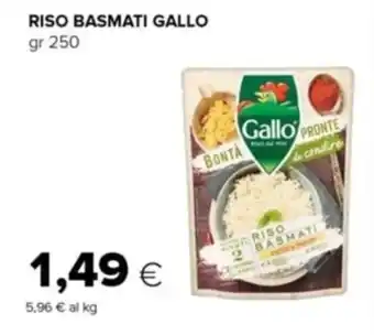 Tigre RISO BASMATI GALLO gr 250 offerta