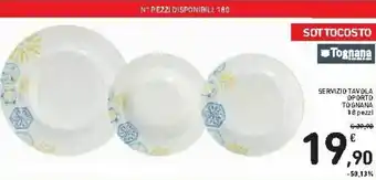 Spazio Conad Tognana Servizio Tavola Oporto 18 pezzi offerta