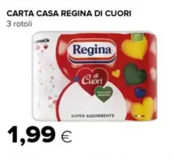 Tigre CARTA CASA REGINA DI CUORI 3 rotoli offerta