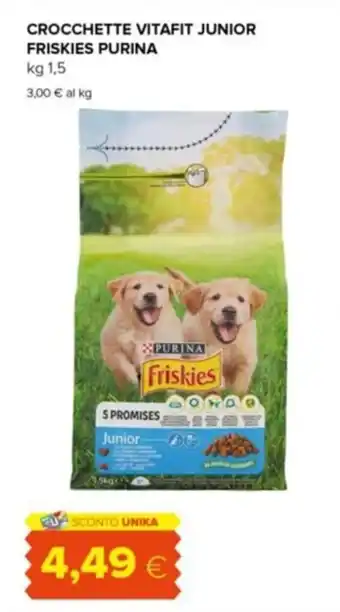 Tigre CROCCHETTE VITAFIT JUNIOR FRISKIES PURINA kg 1,5 offerta