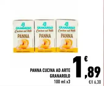 Conad PANNA CUCINA AD ARTE GRANAROLO 100 ml x3 offerta