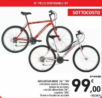 Spazio Conad Mountain Bike 26" 18V offerta
