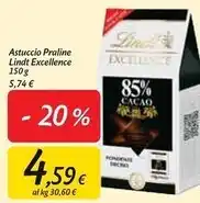 Carrefour Market Lindt astuccio praline excellence offerta