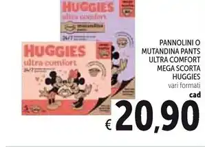 Spazio Conad Huggies pannolini o mutandina pants ultra comfort mega scorta offerta