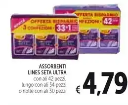 Spazio Conad Lines assorbenti seta ultra offerta