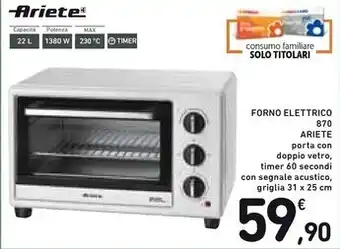 Spazio Conad Ariete forno elettrico 870 offerta