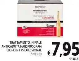 Spazio Conad Biopoint trattamento in fiale anticaduta hair program offerta