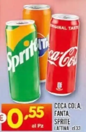 COCA COLA, FANTA, SPRITE LATTINA-d 33