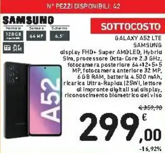 Spazio Conad Samsung Galaxy A52 LTE offerta