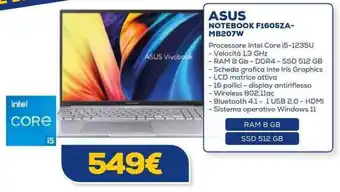 Euronics ASUS NOTEBOOK F1605ZA-MB207W offerta