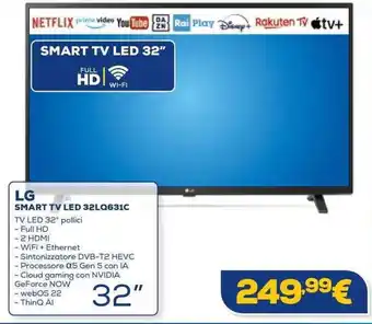 Euronics LG SMART TV LED 32LQ631C offerta