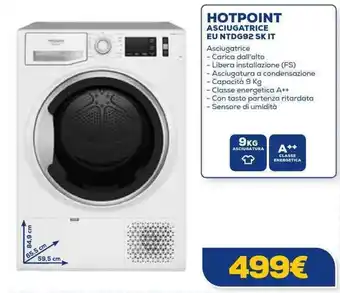 Euronics HOTPOINT ASCIUGATRICE EU NTDG92 SK IT offerta
