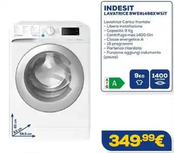 Euronics INDESIT LAVATRICE BWE91486XWSIT offerta