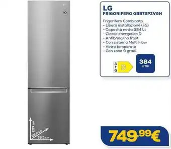 Euronics LG FRIGORIFERO GBB72PZVGN offerta