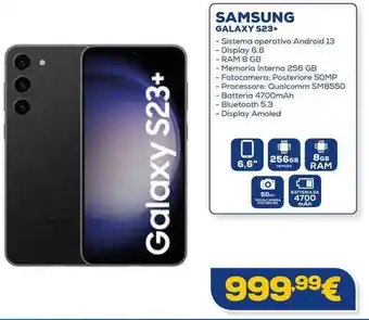 Euronics SAMSUNG GALAXY S23+ offerta