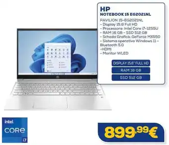 Euronics HP NOTEBOOK 15 EG2021NL offerta