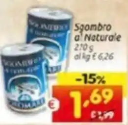 Centro Commerciale Discount Sgombro a Naturale 210 g offerta