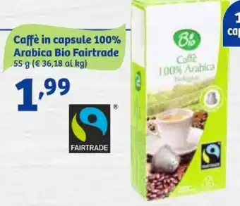 In'S Mercato Caffè in capsule 100% Arabica Bio Fairtrade 55 g offerta