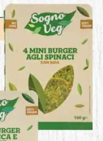 In'S Mercato 4 mini burger soia agli spinaci 160 g offerta