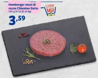 In'S Mercato Hamburger maxi di razza Chianina Italia 220 g offerta