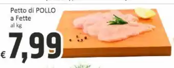 Paghi Poco Petto di POLLO a Fette al kg offerta