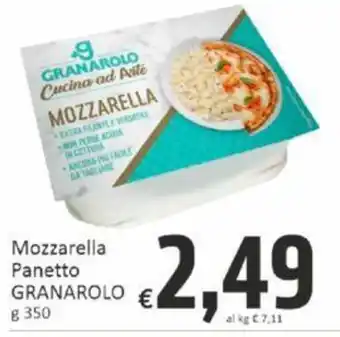 Paghi Poco Mozzarella Panetto GRANAROLO g 350 offerta