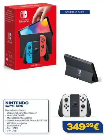 Euronics NINTENDO SWITCH OLED offerta