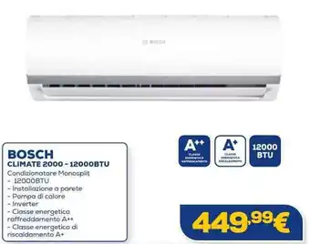 Euronics BOSCH CLIMATE 2000 - 12000BTU offerta