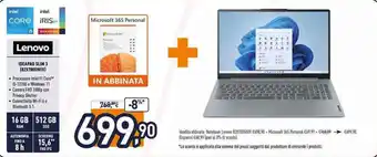 Unieuro Lenovo IDEAPAD SLIM 3 (82X7005WIX) offerta