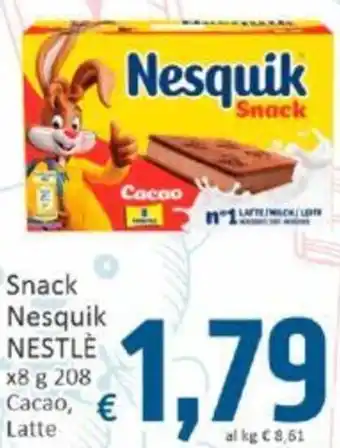 Paghi Poco Snack Nesquik NESTLÈ x8 g 208 Cacao, Latte offerta