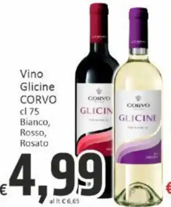 Paghi Poco Vino Glicine CORVO cl 75 Bianco, Rosso, Rosato offerta