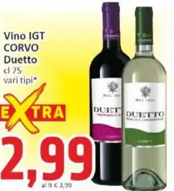Paghi Poco Vino IGT CORVO Duetto cl 75 vari tipi" offerta
