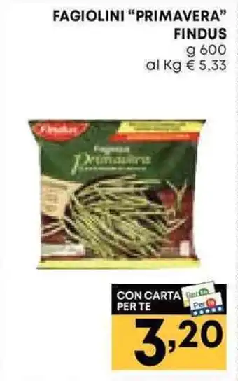 Pam FAGIOLINI "PRIMAVERA" FINDUS g 600 offerta