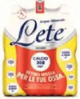 Pam ACQUA EFFERVESCENTE NATURALE LETE lt 1,5 x 6 offerta