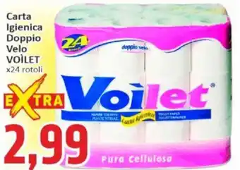 Paghi Poco Carta Igienica Doppio Velo VOILET x24 rotoli offerta